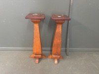 2 x Art Deco Plant Stands