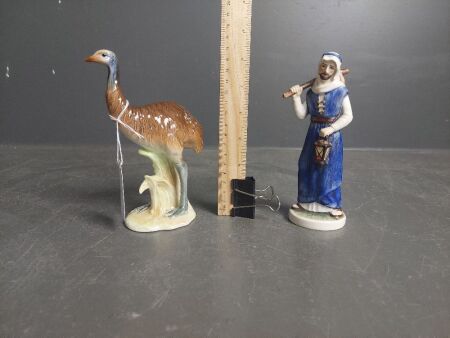 2 x Goebel West Germany Figurines - 1 Emu - 1 St Joseph