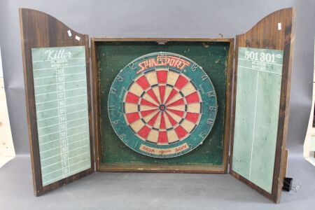 Bristle Pub Dart Board in Timber Box