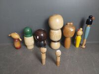 Mixed Collection of Japanese Kokeshi Dolls - 5