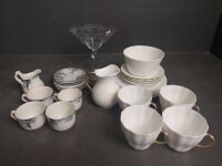 Mixed Collection - 1 x Antique White China Tea Set - 1 x Kids Tea Set - 1 x Margarita Glass - 5