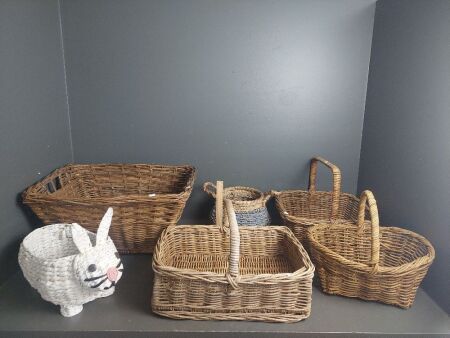 Mixed Collection of Cane Baskets 