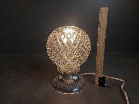 Vintage Crystal Lamp - Diamond Cut