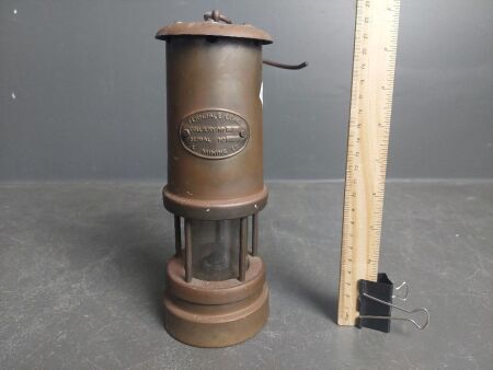 Vintage Brass Ferndale Coal Miners Lamp