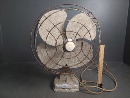 Vintage Cast Alloy Fan for Restoration or Display