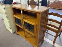 Mid Century Side Board with Stain Glass Doors - 2