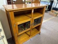 Mid Century Side Board with Stain Glass Doors - 3