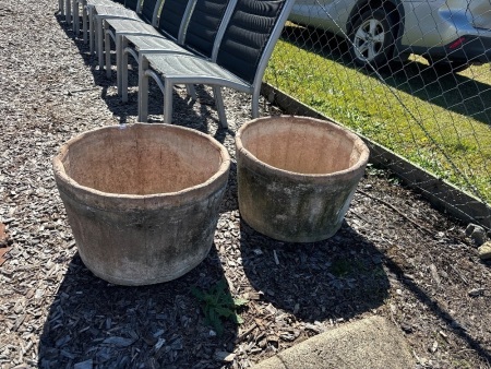 2 x Concrete Plant Pots