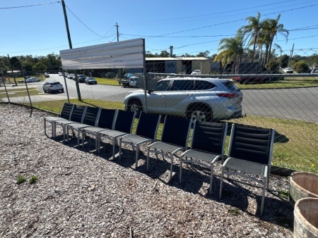 9 x Aluminium Outdoor Chairs