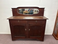 Art Deco Style Side Board with Mirror