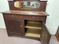 Art Deco Style Side Board with Mirror - 3