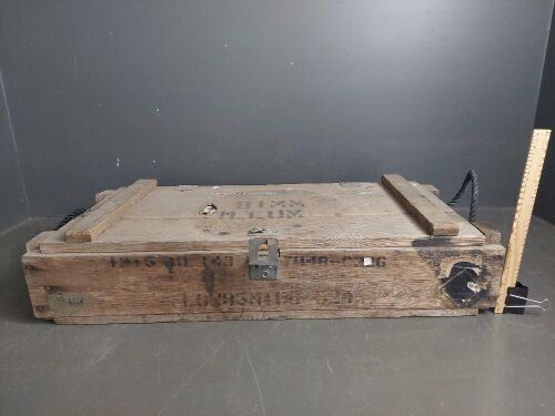 Wooden Ammunition Crate with Rope Handles