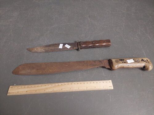 Army Knife & Elwell 1956 kz18731 Machete in Holster