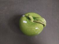 Ceramic Green Apple Figurine Art - 2