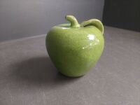 Ceramic Green Apple Figurine Art - 3