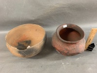 2 Vintage PNG Pottery Bowls - 2