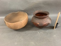 2 Vintage PNG Pottery Bowls - 3
