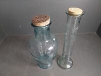 2 Large Glass Vases / Containers - 2