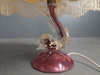 Art Deco Glass Fish Table Lamp - 3