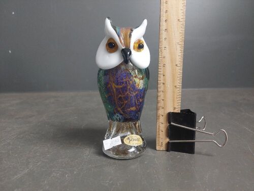 Rikaro Hand Made Art Glass Owl