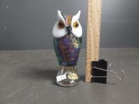 Rikaro Hand Made Art Glass Owl