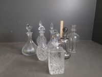 Selection of Glass & Crystal Decanters