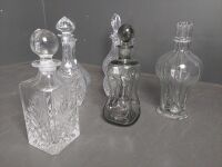 Selection of Glass & Crystal Decanters - 4