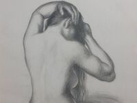 Signed Original Pencil Drawing - After Gaetaro de Gennaros Etude de Baigneuse - 3