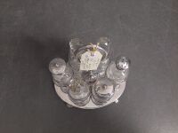 Antique E.P.N.S  Six Bottle Cruet Cut Crystal - 2