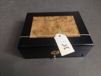 Black Laquer Jewell Box w. Pocket Watch, fountain Pen& Waiters Friend - 3