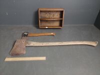 Axe, Hatchet & Wooden Box