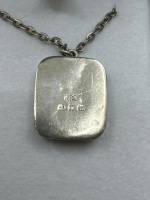 Hallmarket Birmingham 1916 Stirling Silver Opening Locket - 2