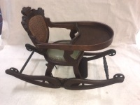 C1800's Metamorphic Childs High Chair & Rocker