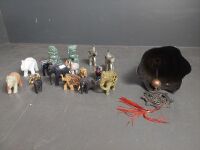 Asian Bell , Foo Dogs & Collection on Mini Elephants - 3