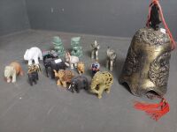 Asian Bell , Foo Dogs & Collection on Mini Elephants - 4