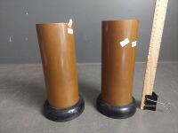 2 x Trench Art Bullet Canister Vases