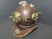 Large Brass and Copper Replica US Navy Divers Helmet - 2