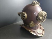 Large Brass and Copper Replica US Navy Divers Helmet - 3