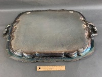 XL Heavy Antique Sheffield Plate Serving Tray c1860's - 2