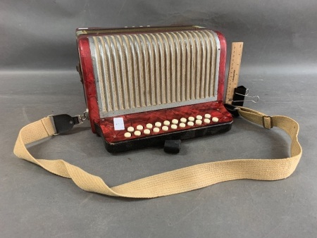 Vintage Red Pearlite Corso Accordion