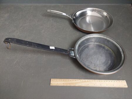 Vintage Copper Pan + Copper/Stainless Scanpan Frypan