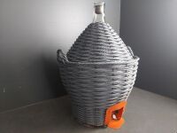 Large Encased Glass Demijohn with Bottom Tap - 4