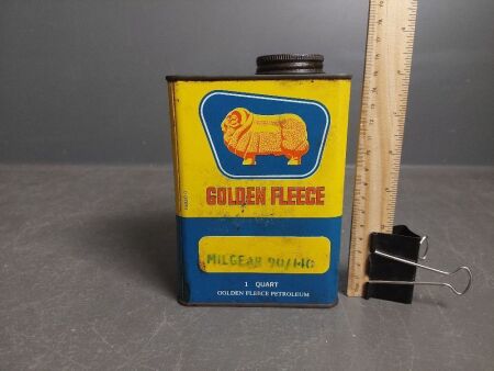 Golden Fleece 1-Quart Milgear Oil Tin - still full