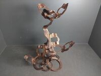 Bronze Look Metal Sculpture/Pot Plant Stand - 2