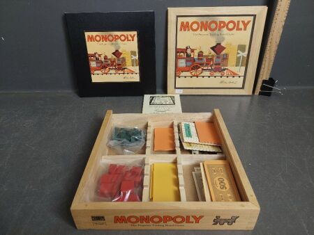 Monopoly Property Trading Board Game in Wooden Box