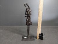 Lady with Violin Bronze Sculpture