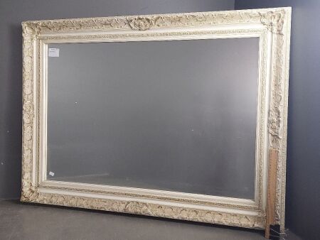 Large White Ornate Mirror