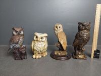 4 x Owl Figurines