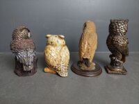 4 x Owl Figurines - 2