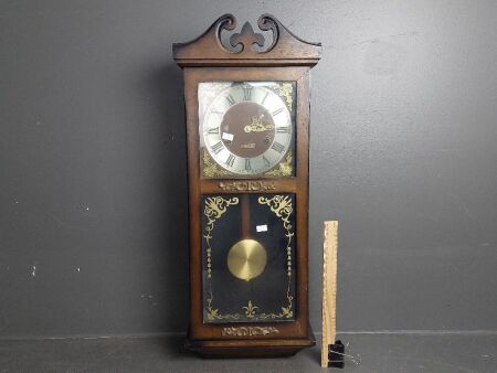 31-Day Wall Mount Pendulum Clock with Key